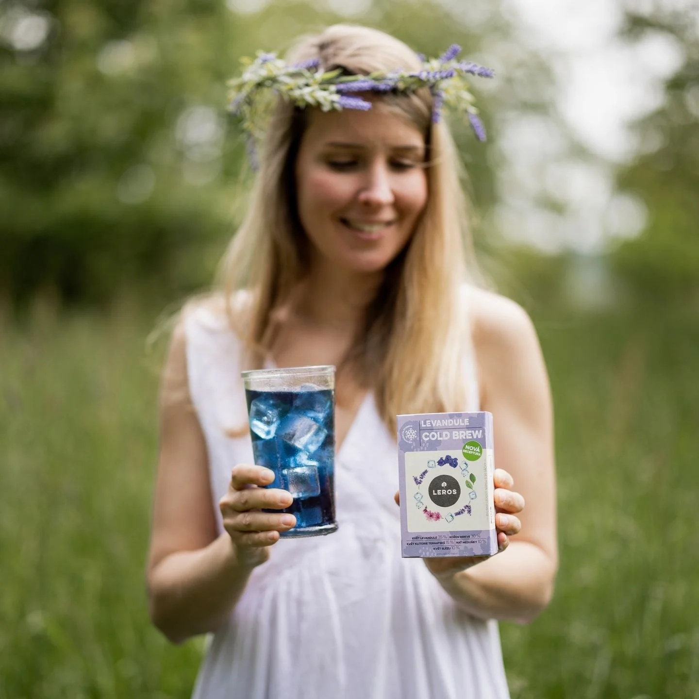 LEROS Bylinná zmes Levanduľa Cold Brew – nálevové vrecúška (20 x 1,2 g) – na prípravu ľadového čaju