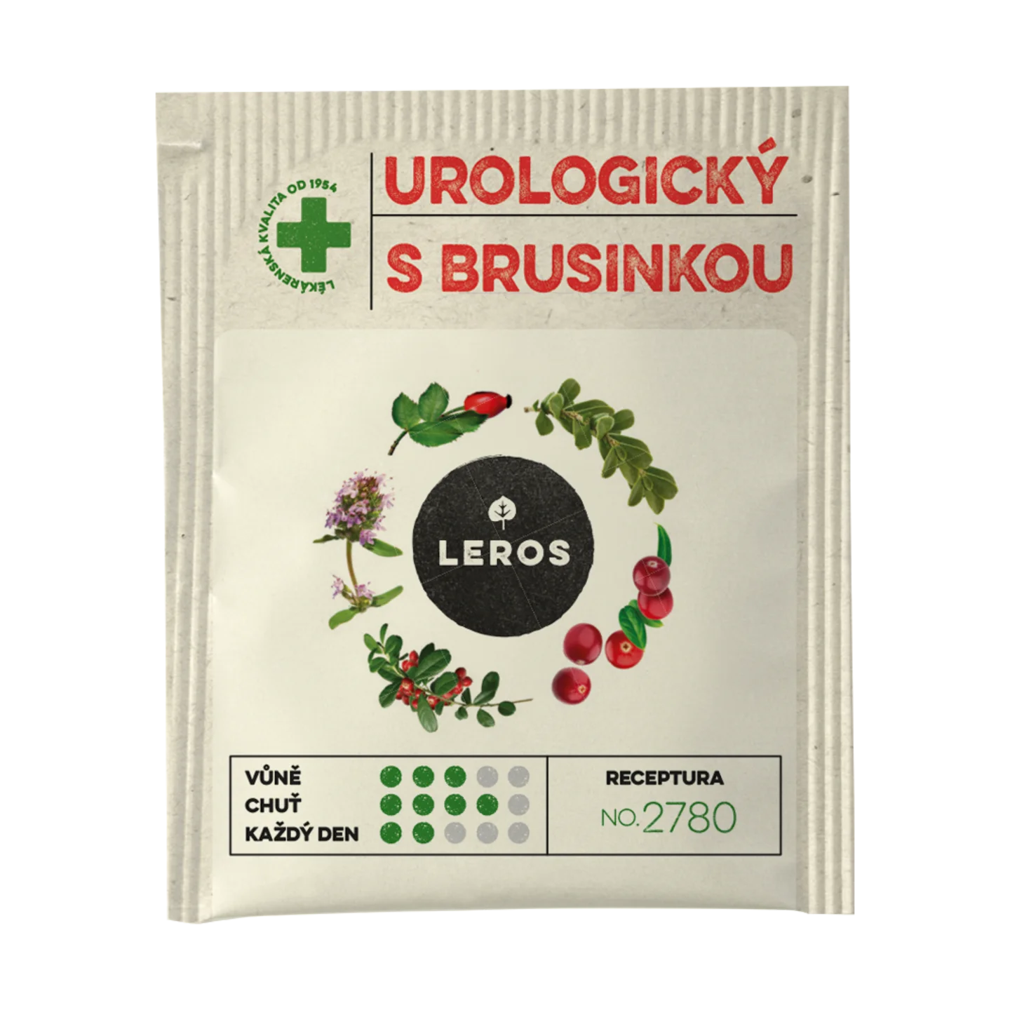 LEROS Urologický bylinný čaj s brusnicou - nálevové vrecká (20 x 1,5 g) - podporuje zdravie močových ciest
