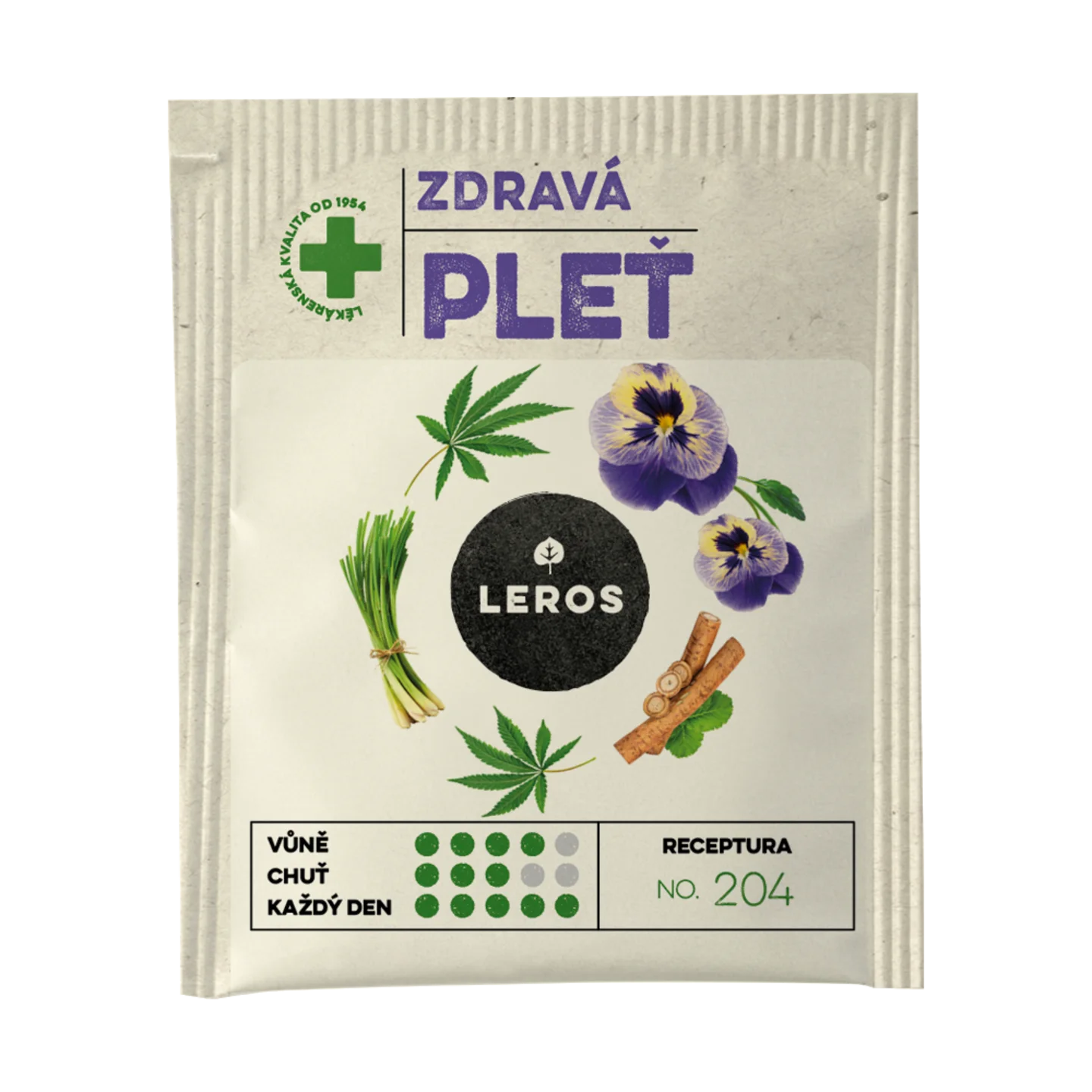 LEROS Bylinný čaj Zdravá pleť - nálevové vrecká (20 x 1,5 g) - prečistí a rozjasní pleť