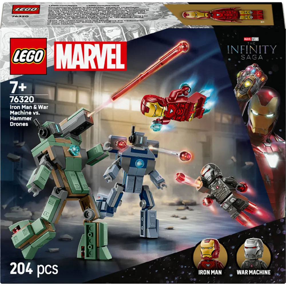 Marvel 76313 Logo MARVEL a minifigúrky