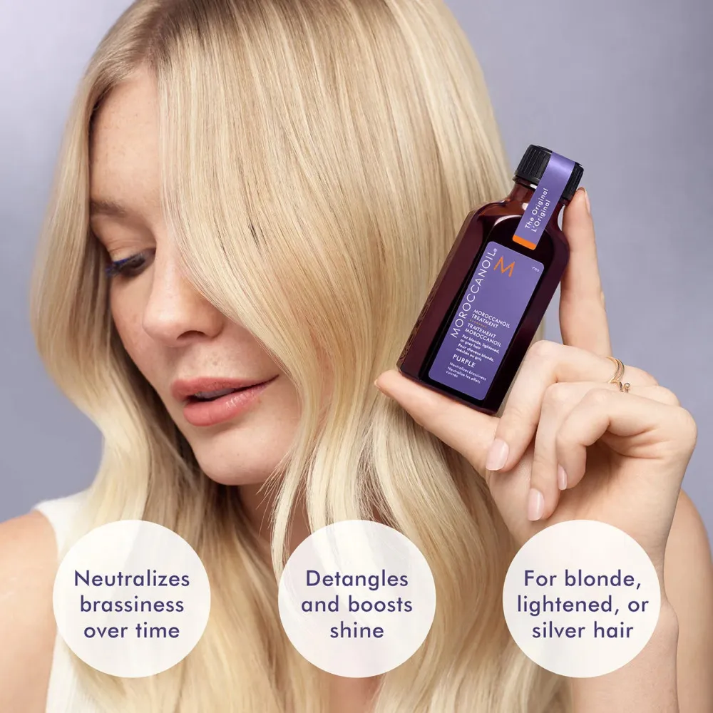 Treatment Purple vlasový olej pre blond, zosvetlené alebo strieborné vlasy 50 ml