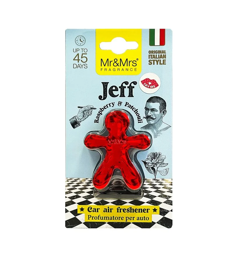 Jeff Chrome Malina & Pačuli vôňa do auta červená