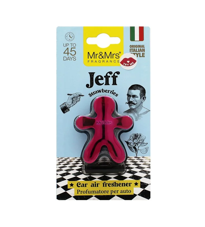 Jeff Chrome Jahody vôňa do auta fuksia