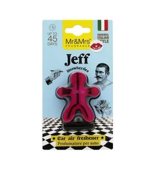 Mr&Mrs Fragrance Jeff Chrome Jahody vôňa do auta fuksia