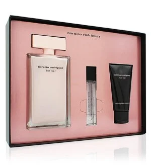 Narciso Rodriguez For Her 2024 darčeková sada 100 ml + telové mlieko 50 ml + parfémovaná voda parfémovaná voda pre ženy