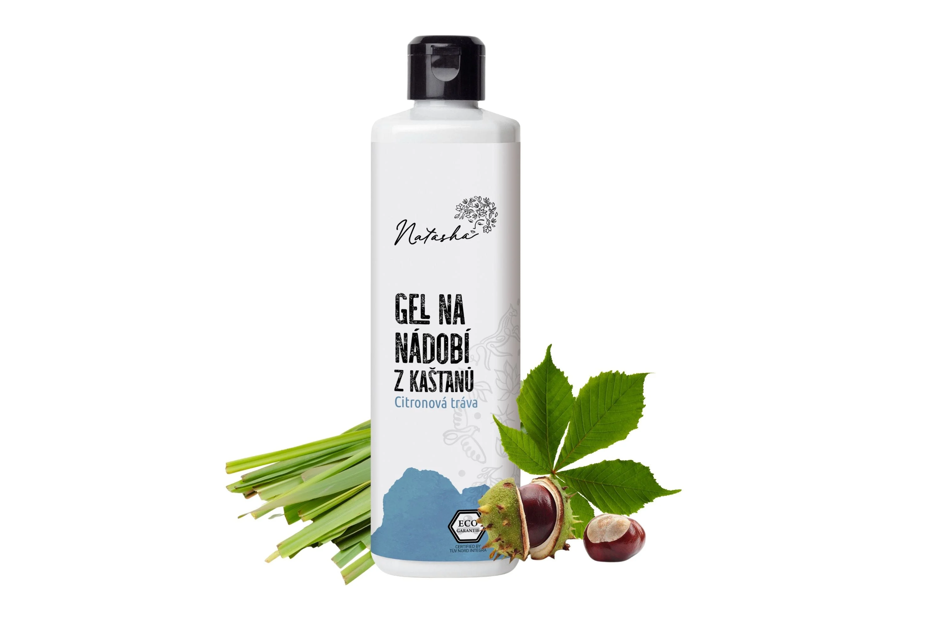 Natasha Gél na riad z gaštanov Citrónová tráva 500 ml - bojovník proti mastnote šetrný k pokožke
