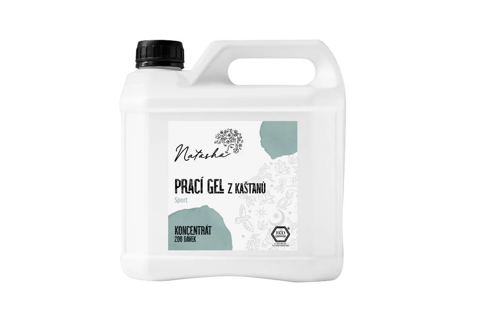 Natasha Prací gél z gaštanov Sport - koncentrát 500 ml - 33 pracích dávok v 500 ml