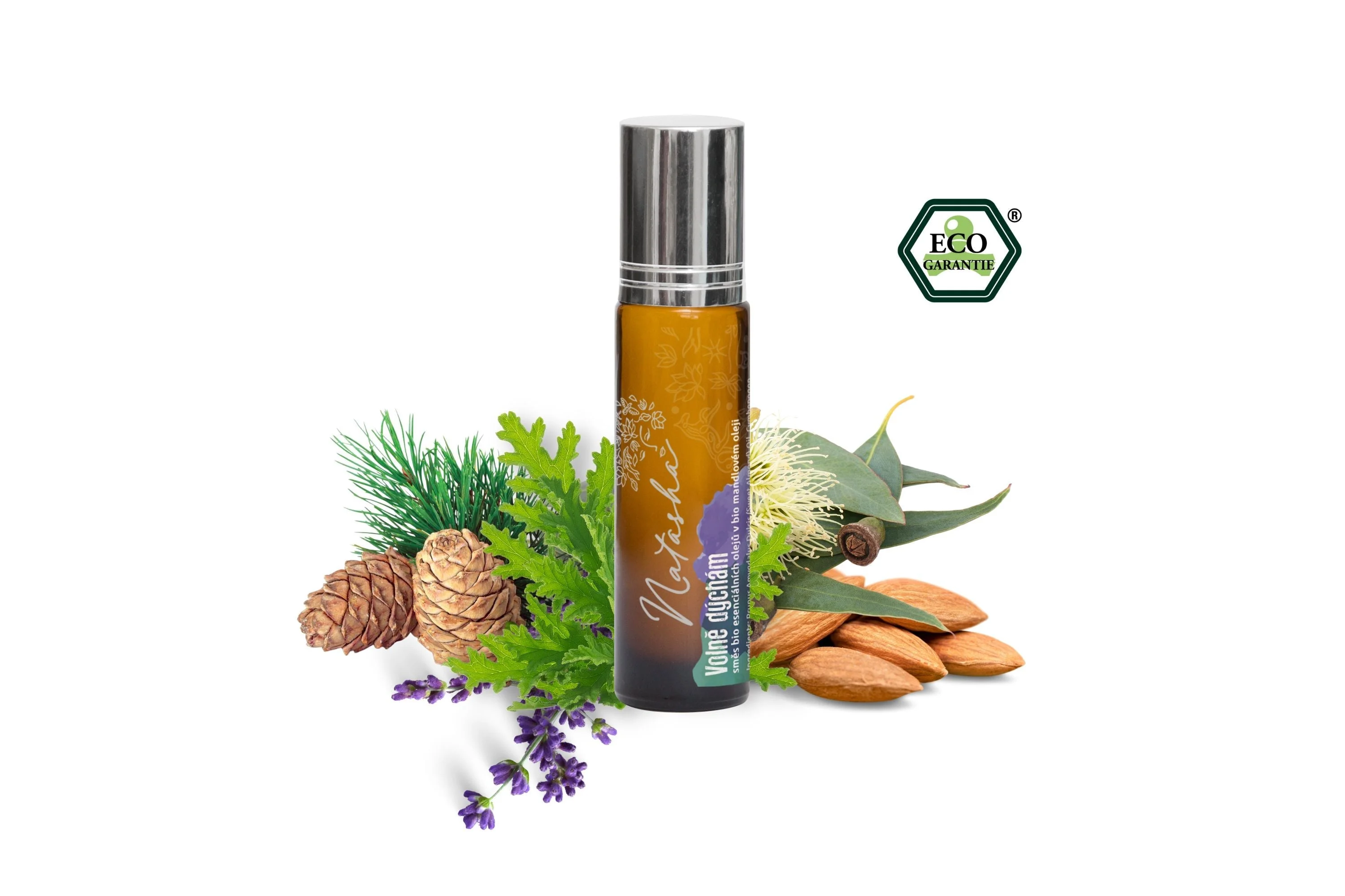 Natasha Roll-on Zmes esenciálnych olejov - Voľne dýcham (10 ml) - svieži jarný životabudič
