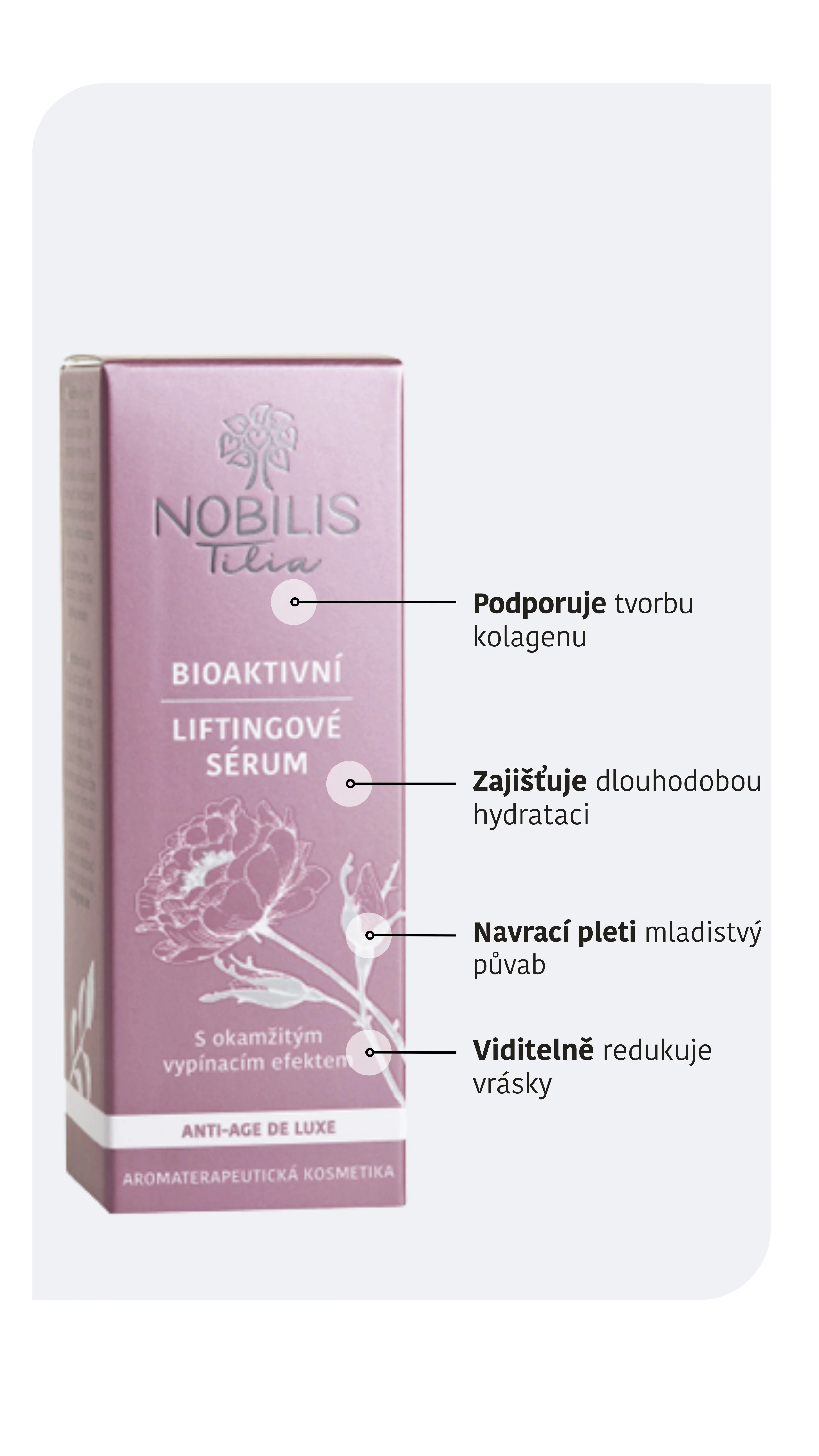 Nobilis Tilia Bioaktívne liftingové sérum (15 ml) - pre zrelú pleť a pigmentové škvrny
