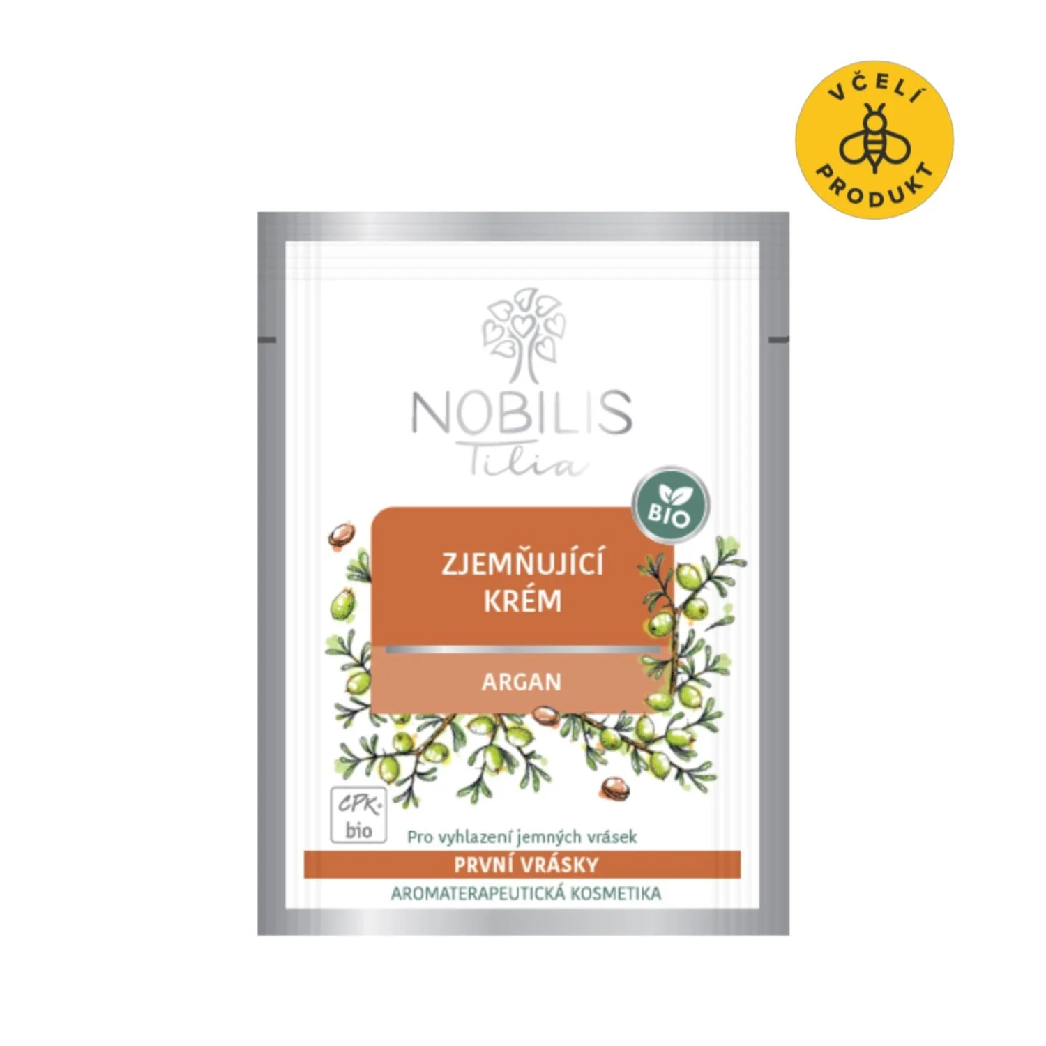 Nobilis Tilia Zjemňujúci krém Argan BIO 2 ml - vzorka - exp. 06/2026 - extra porcia vitality