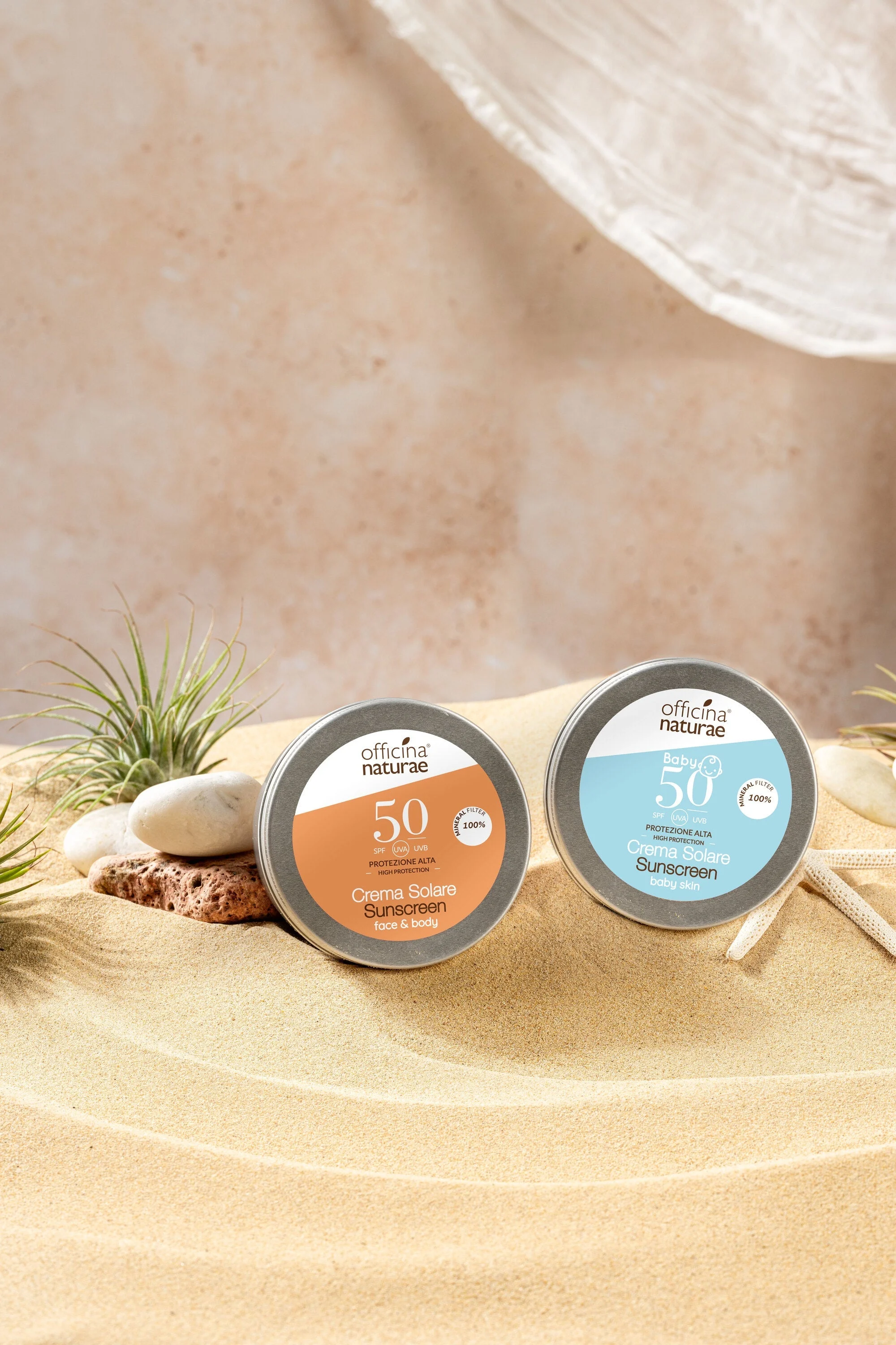 Officina Naturae Opaľovací krém SPF 50 v plechovej dóze (75 ml) - bez parfumácie