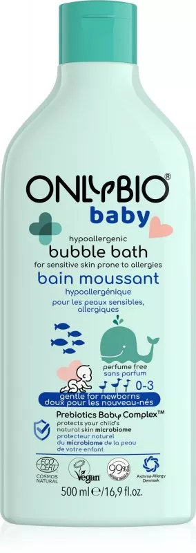 OnlyBio Hypoalergénna pena do kúpeľa pre deti (500 ml)