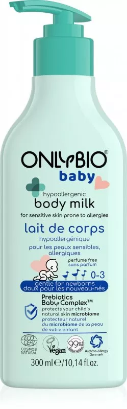 OnlyBio Hypoalergénne telové mlieko pre deti (300 ml)