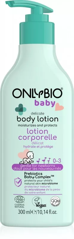 OnlyBio Jemné telové mlieko pre deti (300 ml) - pre novorodencov a staršie deti