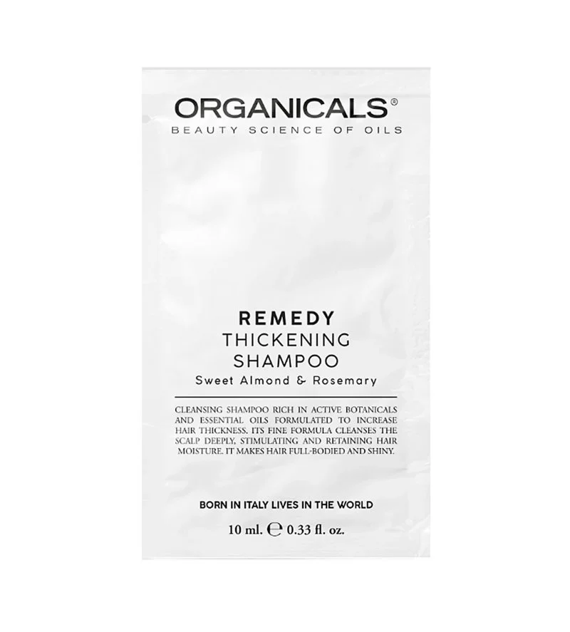REMEDY Thickening Shampoo Sweet Almond & Rosemary posilňujúci šampón pre jemné vlasy 10 ml