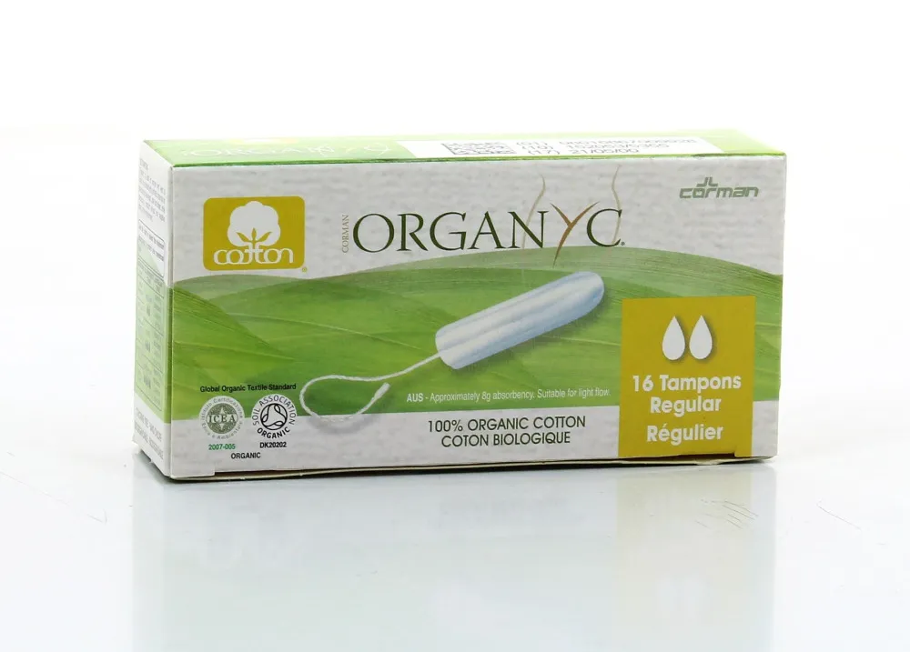 Organyc Tampóny Regular (16 ks) - 100% organická bavlna, 2 kvapky