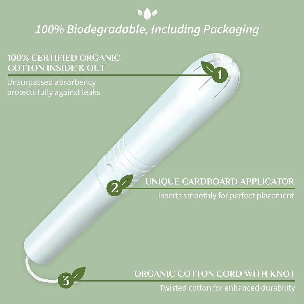 Organyc Tampóny s aplikátorom Regular (16 ks) - 100% biobavlna, 2 kvapky