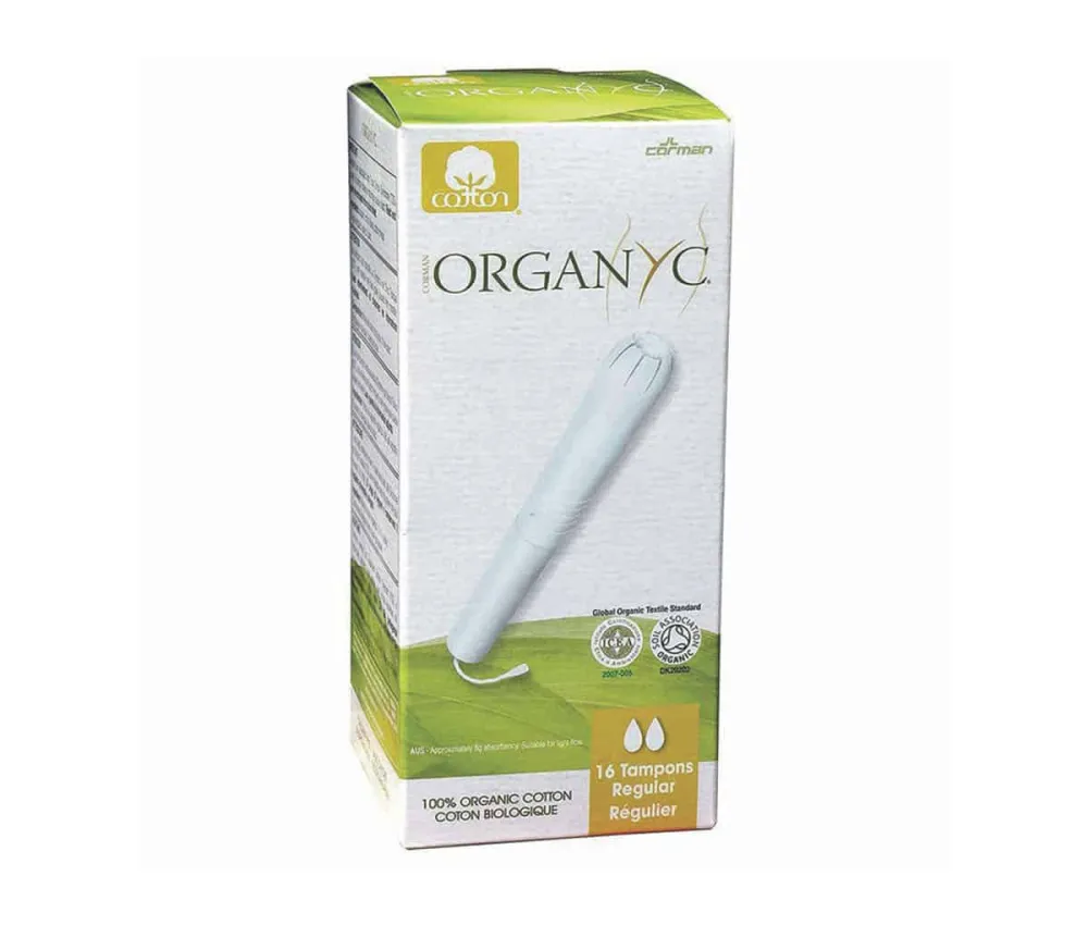 Organyc Tampóny s aplikátorom Regular (16 ks) - 100% biobavlna, 2 kvapky