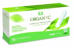 Organyc Super tampóny (16 ks) - 100% organická bavlna, 3 kvapky