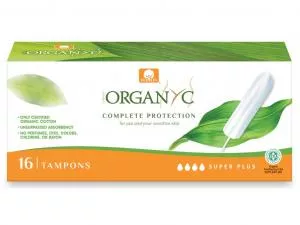 Organyc Tampóny Super Plus (16 ks) - 100% organická bavlna, 4 kvapky