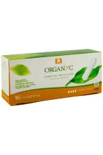 Organyc Tampóny Super Plus (16 ks) - 100% organická bavlna, 4 kvapky