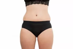 Pinke Welle Menštruačné nohavičky Black Bikini - Medium Black - htr. a ľahká menštruácia (L)
