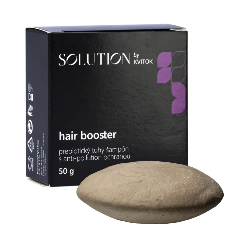 Kvitok Prebiotický tuhý šampón s ochranou proti znečisteniu Hair Booster - 50 g