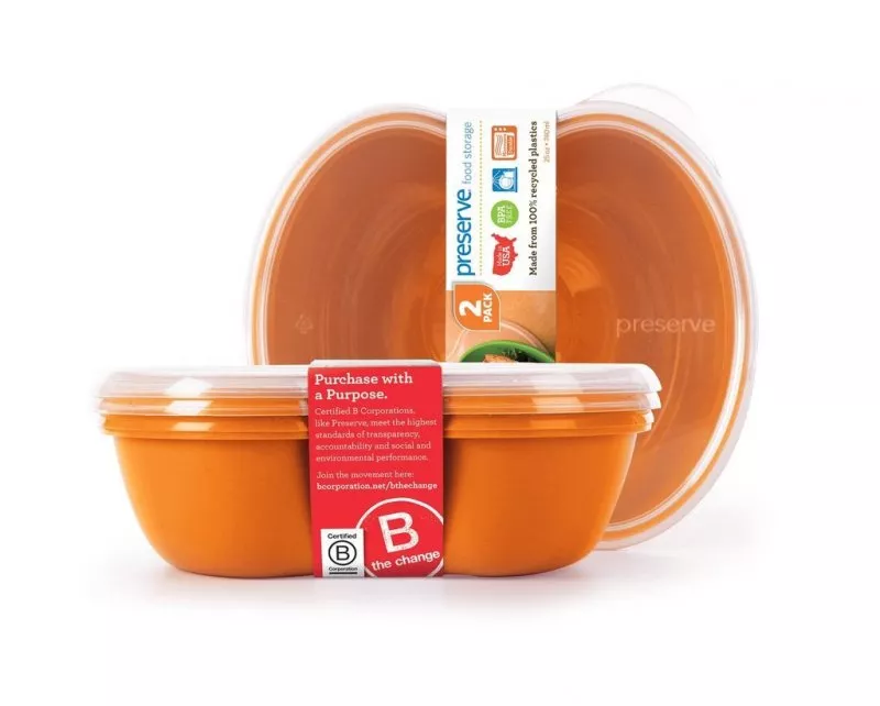 Preserve Box na občerstvenie (2 ks) - oranžový - vyrobený zo 100 % recyklovaného plastu