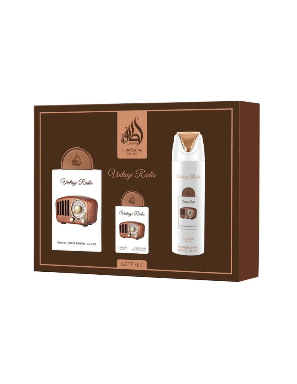 Pride Vintage Radio EDP 100 ml + EDP 20 ml + telový sprej 200 ml UNISEX 1 ks