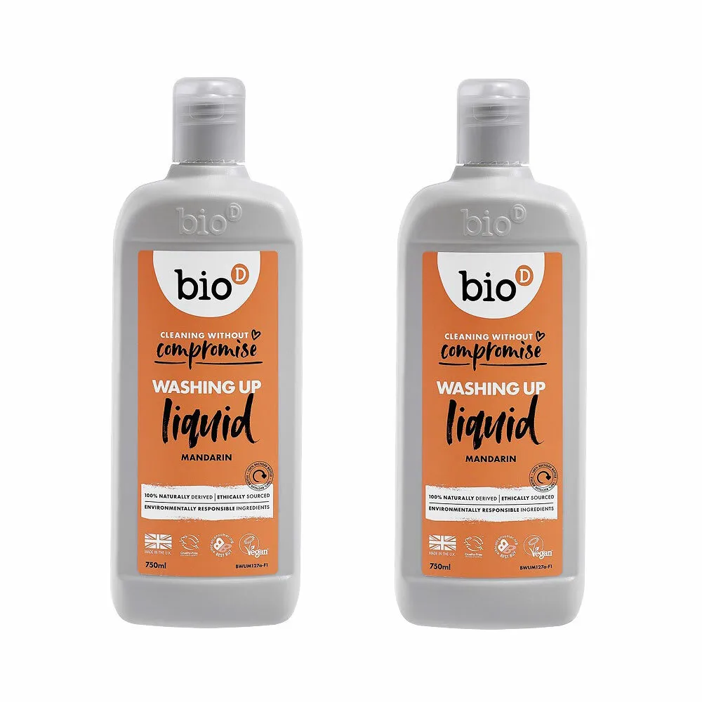 Bio-D Prostriedok na umývanie riadu s vôňou mandarínky hypoalergénny (750 ml)