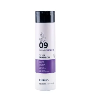 PURING 09 BlondeResolve Silver Shampoo neutralizačný šampón pre blond, sivé a odfarbené vlasy