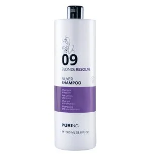 PURING 09 BlondeResolve Silver Shampoo neutralizačný šampón pre blond, šedivé a odfarbené vlasy