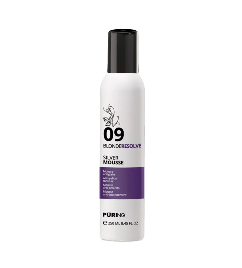 09 BlondeResolve Silver Mousse bezoplachová neutralizačná pena pre blond, sivé a odfarbené vlasy 250 ml