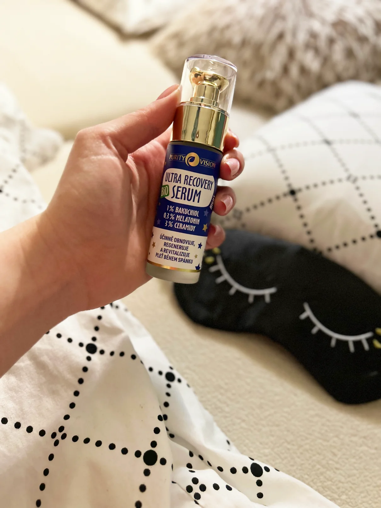 Purity Vision Nočné pleťové sérum Ultra Recovery Night (30 ml) - s bakuchiolom, melatonínom a ceramidmi