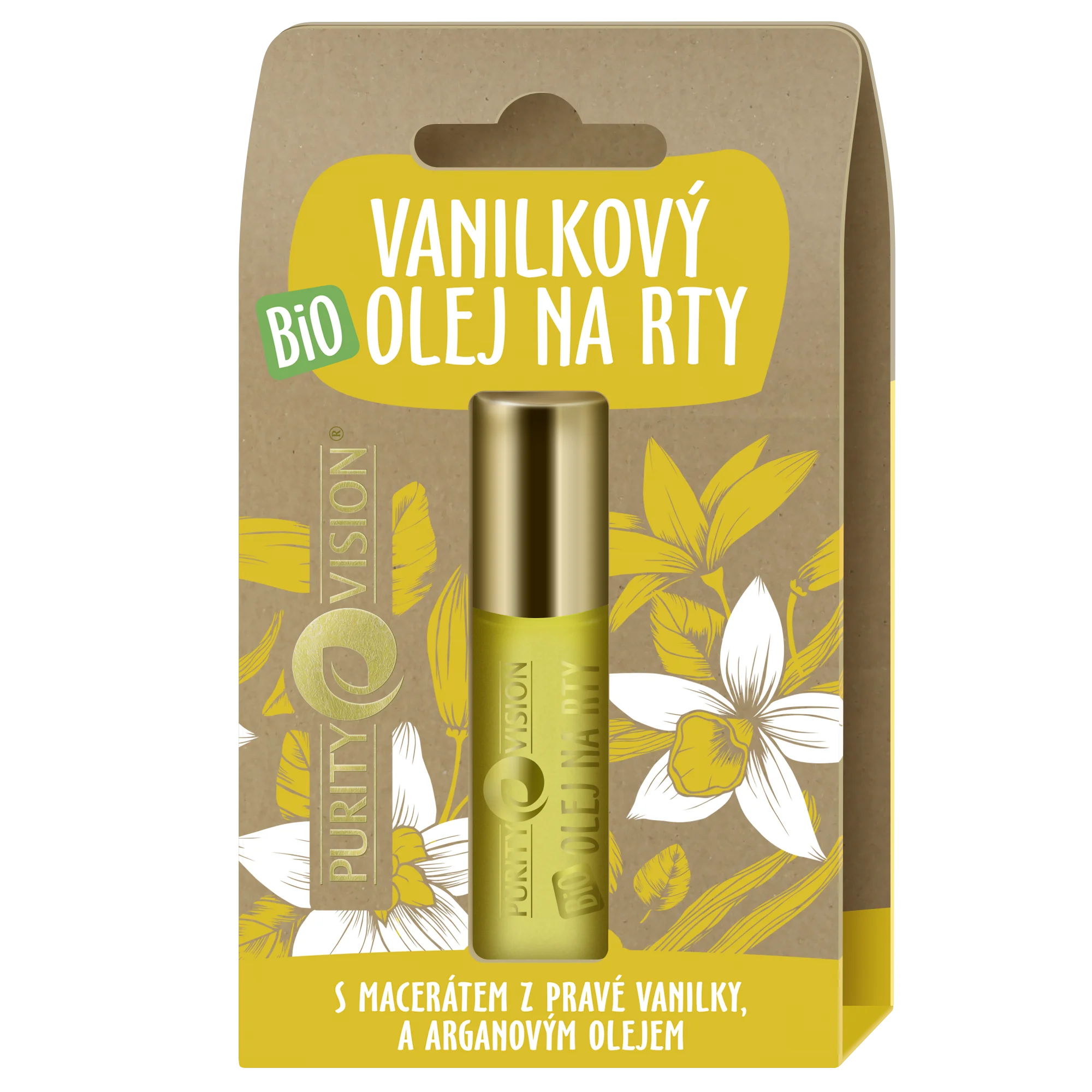 Purity Vision Vanilkový olej na pery BIO (10 ml) - voňavá pomoc vysušeným perám