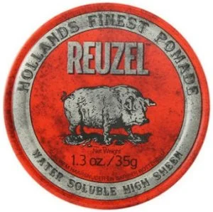 REUZEL Styling Red Pomade Water Soluble pomáda na vlasy so stredným spevnením a vysokým leskom 35 g pre mužov