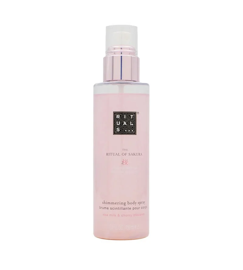 The Ritual of Sakura Shimmering Body Spray telový sprej s trblietkami 150 ml