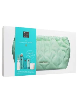 Rituals The Ritual of Karma darčeková sada sprchový gél 200 ml + telový krém 150 ml + vonná sviečka 140 g + vonné tyčinky 70 ml + krém na ruky