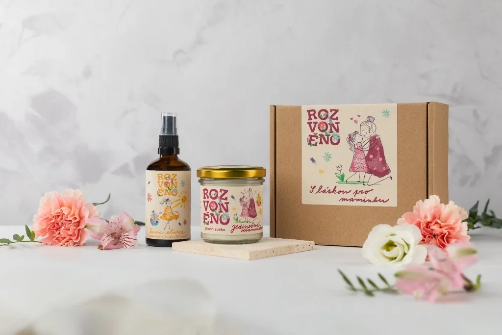 Rozvoněno Darčekový balíček S láskou pre mamičku - vonná sviečka a osviežovač
