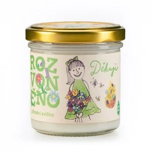 Rozvoněno Vonná sviečka - Ďakujem (130 ml) - s grepom, limetkou a bergamotom