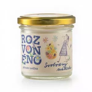 Rozvoněno Vonná sviečka - Voľný dych (130 ml) - s vôňou borovice lesnej