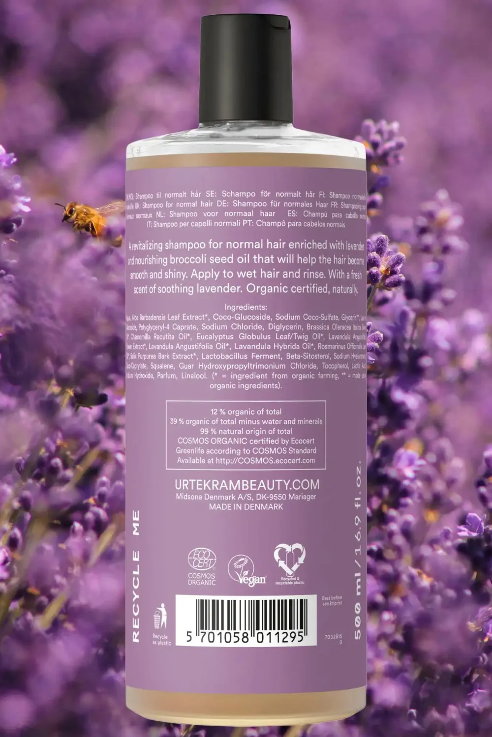 Urtekram Upokojujúci levanduľový šampón 500ml BIO