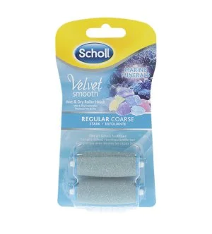 Scholl Velvet Smooth náhradné hlavice s morskými minerálmi stredne drsné 2 ks