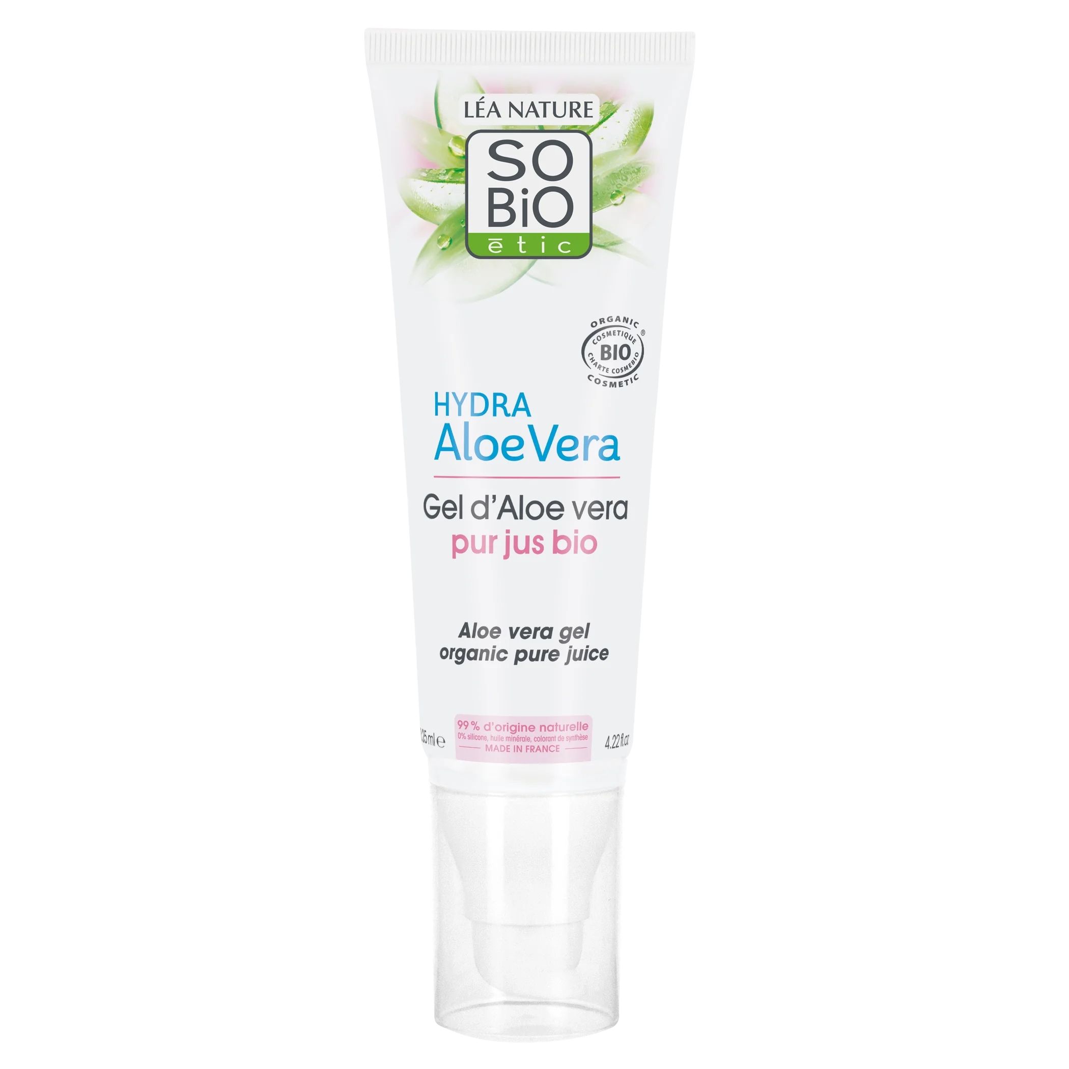 SO’BiO étic Aloe vera gél - hypoalergénny BIO (125 ml) - intenzívna hydratácia a upokojenie pokožky