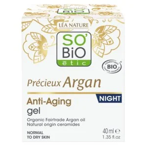 SO’BiO étic Anti-age Precieux Argan Gel nočný BIO (50 ml) - regeneruje a vyhladzuje pleť
