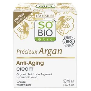 SO’BiO étic Anti-age Precieux Argan Denný krém BIO (50 ml) - hydratuje, spevňuje a rozjasňuje pleť