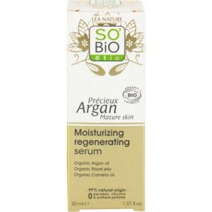 SO’BiO étic Anti-Age Precieux Argan hydratačné a regeneračné sérum GOLD BIO (30 ml) - s kyselinou hyalurónovou