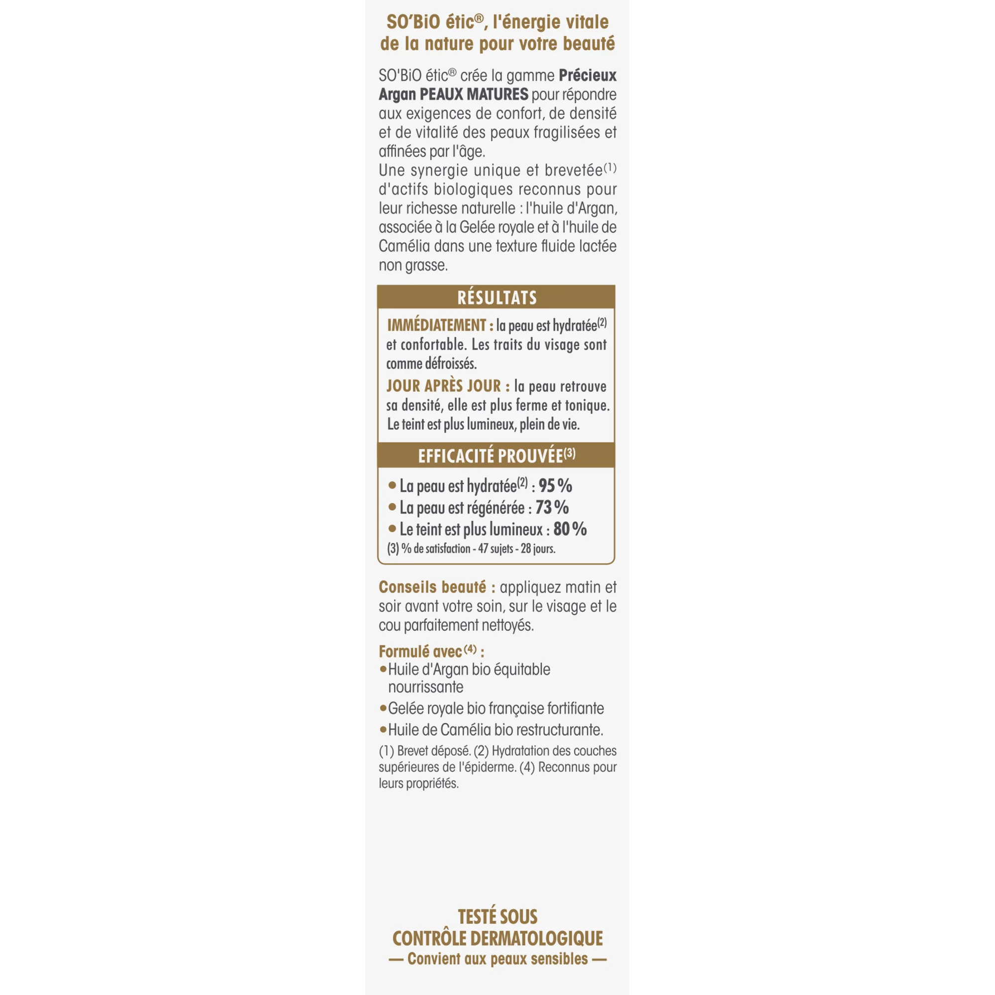 SO’BiO étic Anti-Age Precieux Argan hydratačné a regeneračné sérum GOLD BIO (30 ml) - s kyselinou hyalurónovou
