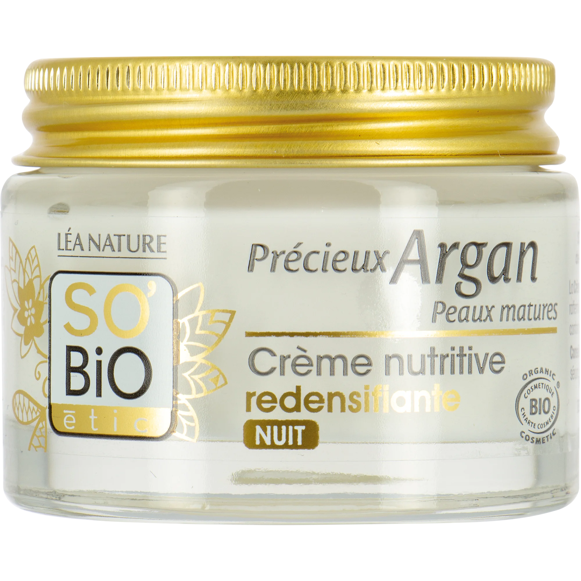 SO’BiO étic Anti-age Precieux GOLD BIO nočný výživný a spevňujúci krém (50 ml) - ideálny pre zrelú pleť