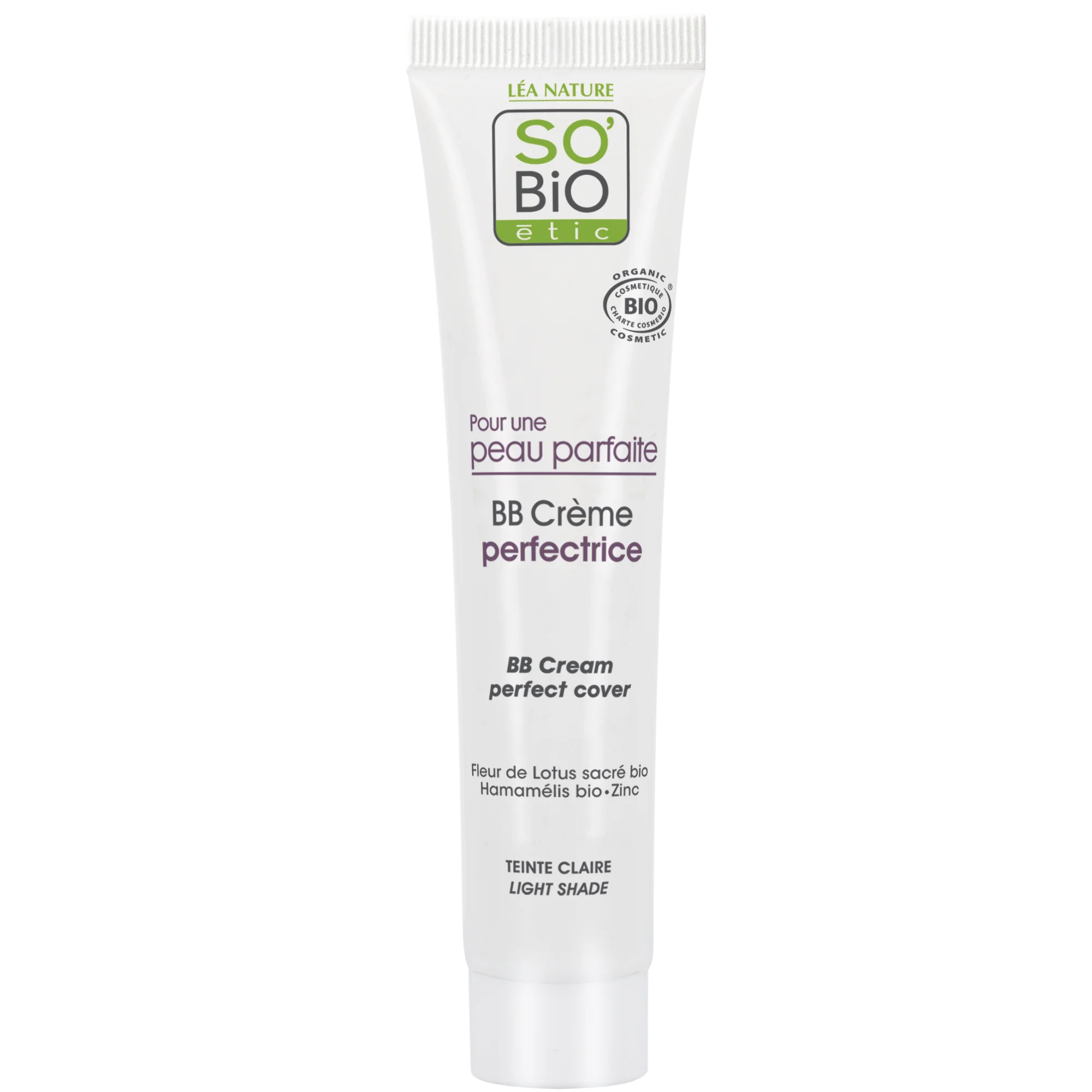 SO’BiO étic BB krém pre dokonalú pleť - odtieň Light BIO (40 ml) - s extraktom z lotosového kvetu